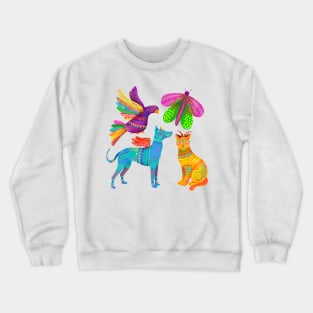 Alebrijes watercolor set dia de muertos Crewneck Sweatshirt